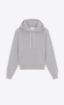 Slika Saint Laurent pamučni hoodie sivi